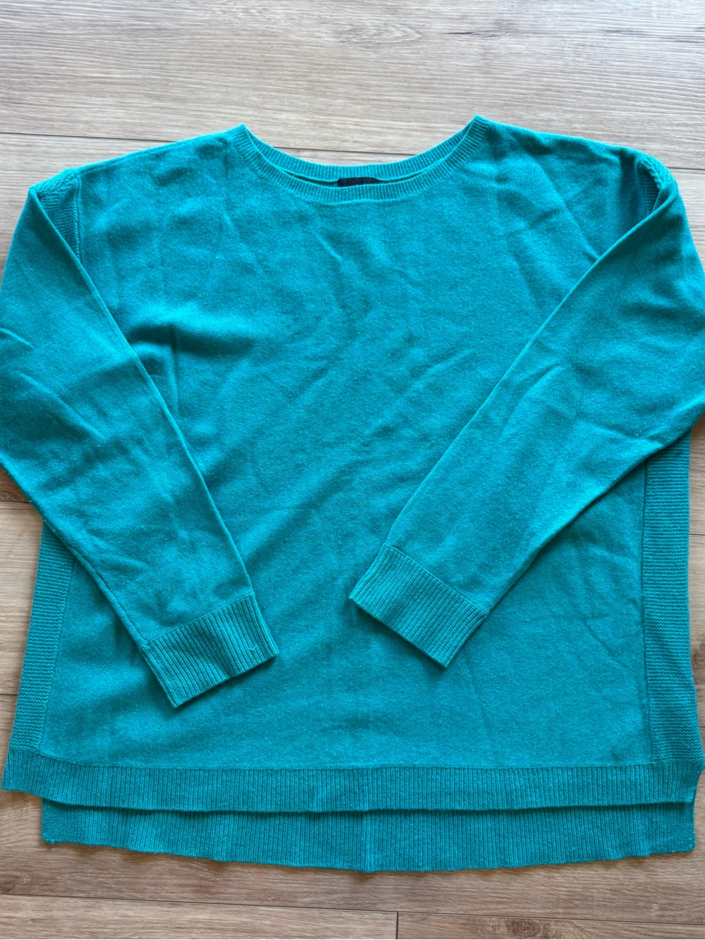 J. Crew Teal Cashmere Crewneck Sweater